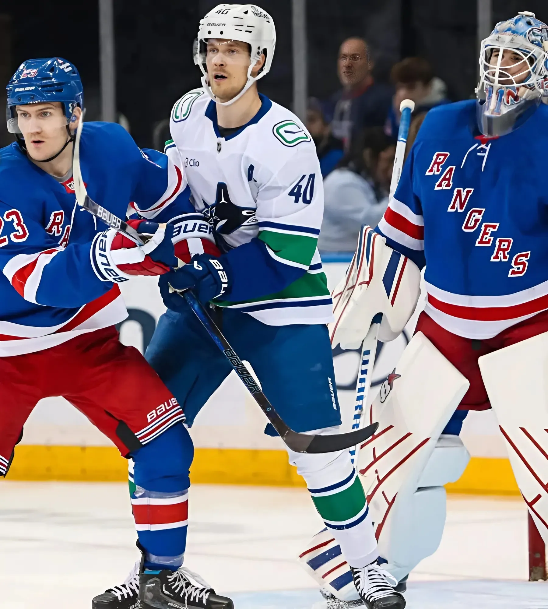 Canucks’ Elias Pettersson, Nils Hoglander exit game versus Rangers