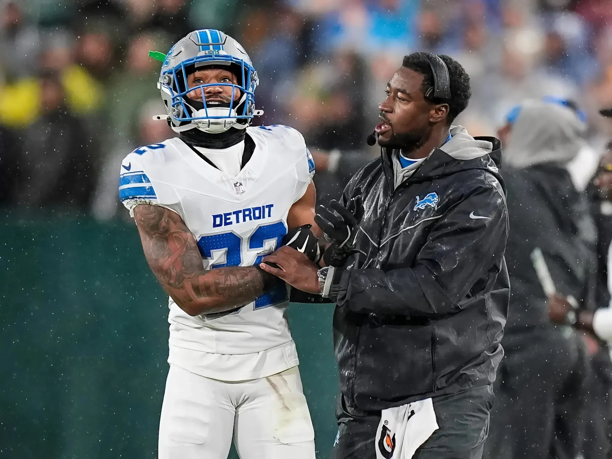 Lions' Brian Branch Gets 5-Word Show of Support From Teammate Terrion Arnold