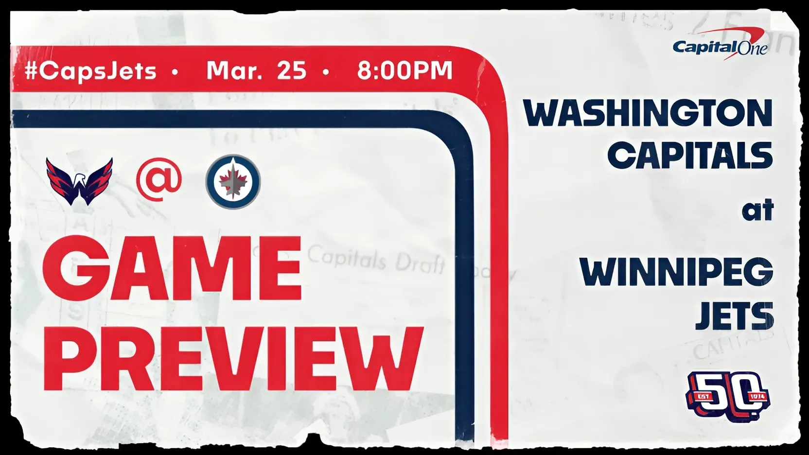 Caps start two-game trip in Winnipeg, their last trip outside Eastern Time Zone in '24-25 trucc