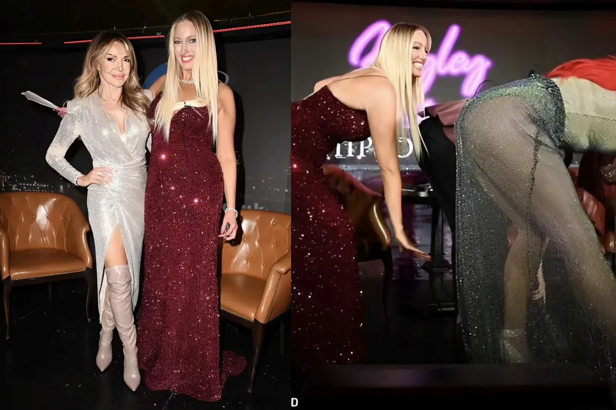 Hayley Palmer stuns in a red sequin dress as she hosts fun-filled Saturday Night talk show with glam Lizzie Cundy and TOWIE star Bobby Norris ngocc