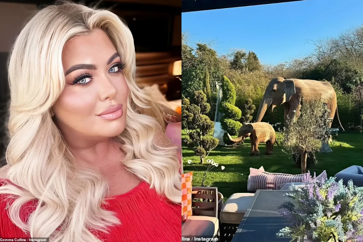 Gemma Collins leaves fans stunned as she shares sun-soaked glimpse of her VERY lavish garden with HUGE elephant statues and hydro pool at her £1.3M Essex mansion liennhi