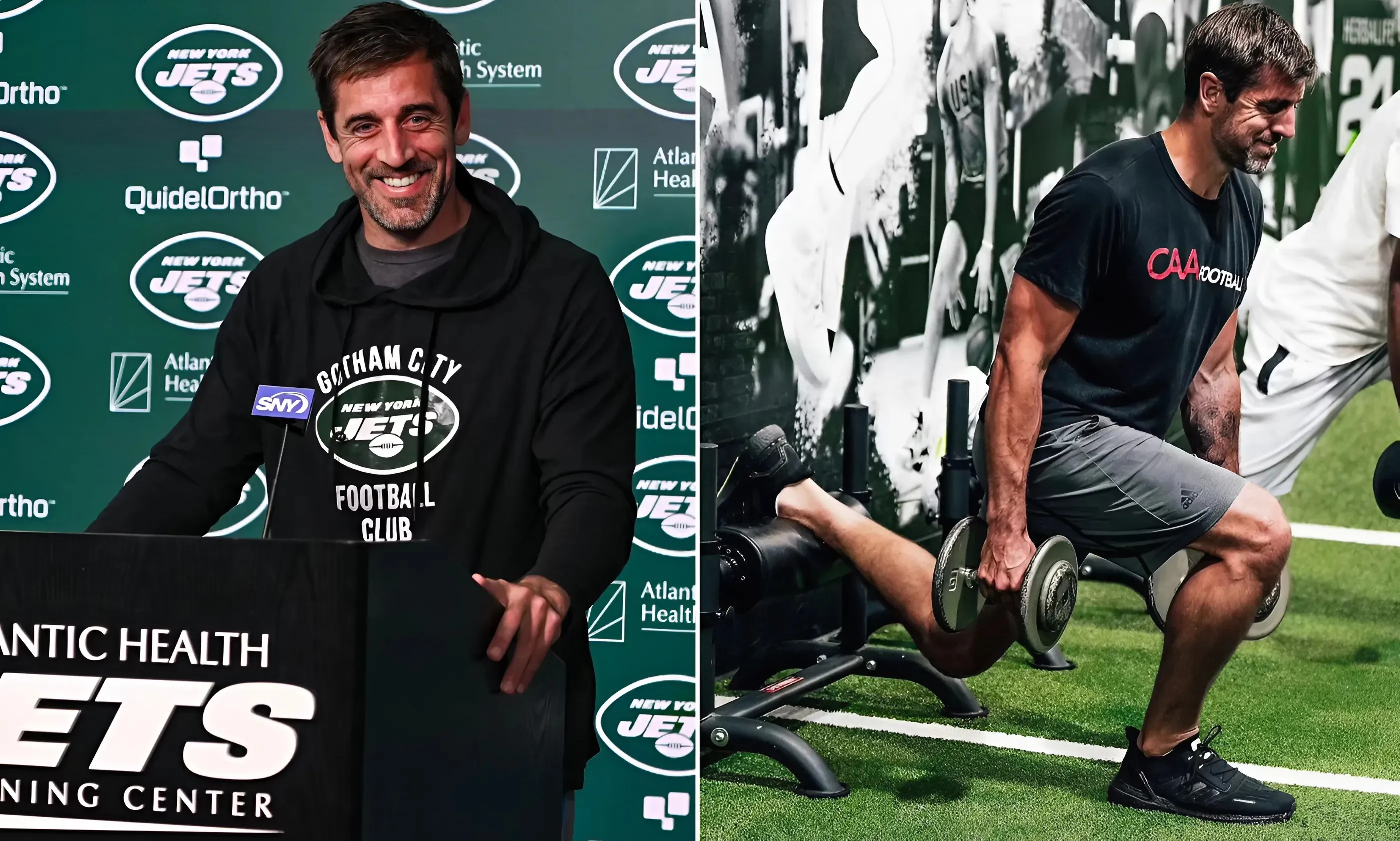 First Video Surfaces Of Ex-Jets QB Aaron Rodgers-DK Metcalf Workout