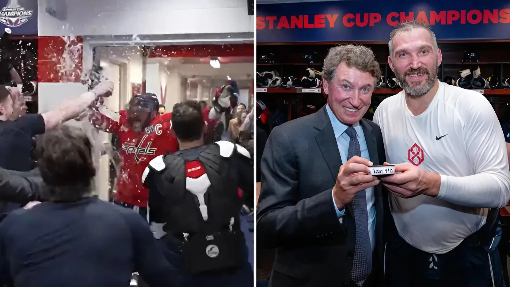 Gretzky Joins Capitals' Locker Room Festivities as Ovechkin Equals Goals Record trucc