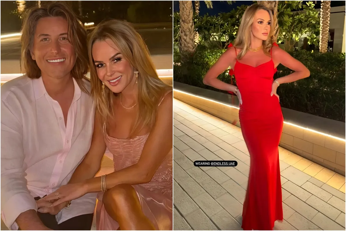 Amanda Holden looks incredible as she poses in backless figure-hugging red dress on holiday in Dubai ngocc Amanda Holden looks incredible as she poses in backless figure-hugging red dress on holiday in Dubai ngocc