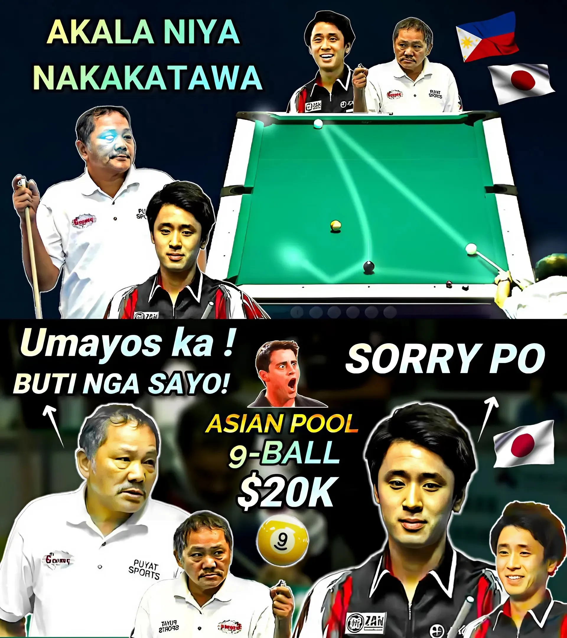 Efren Reyes ANGRY with Japanese Player, ATTACKED and ATTACKED the Japanese