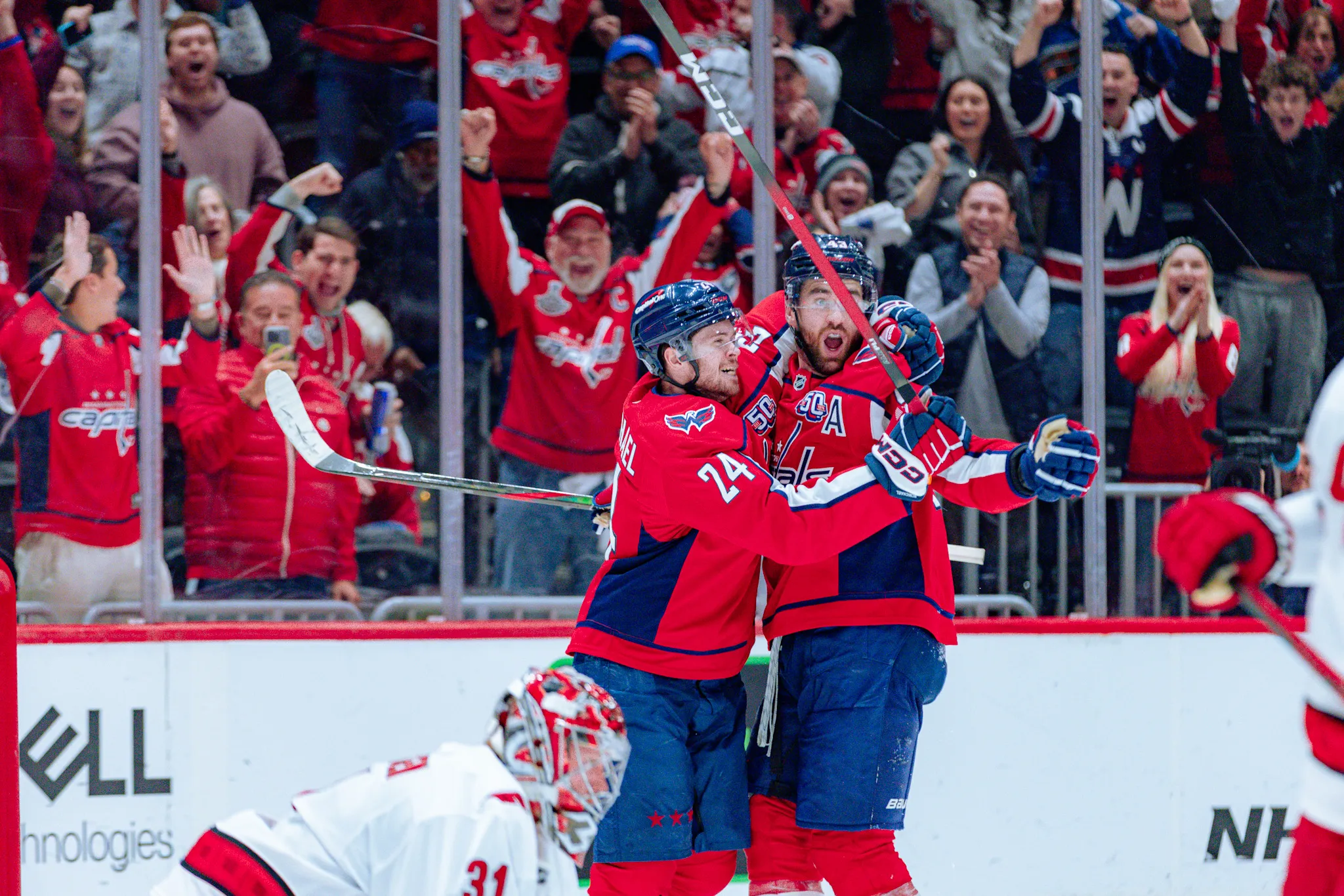 Capitals battle back against Canes with brilliant final two frames