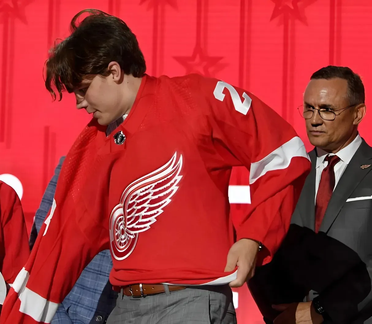 Red Wings reassign Michael Brandsegg-Nygård and Axel Sandin-Pellikka to AHL