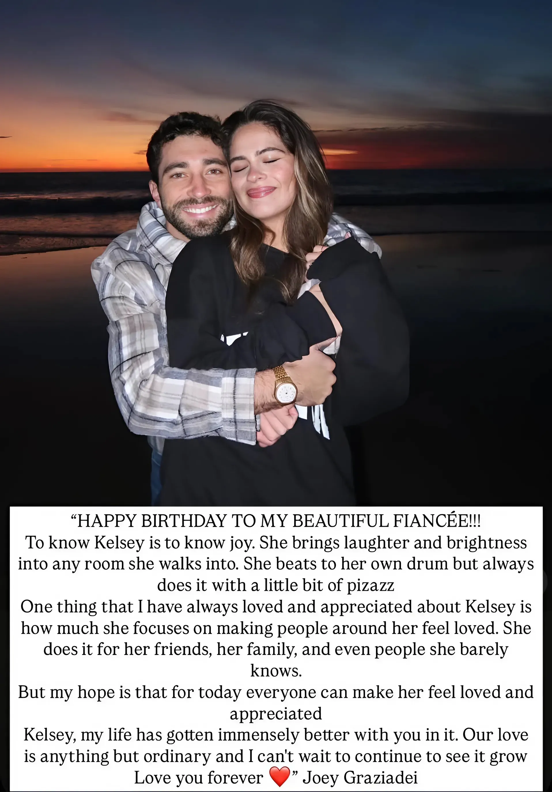 Bachelor Alum Joey Graziadei Marks Fianceé Kelsey Anderson's Birthday with Heartfelt Tribute