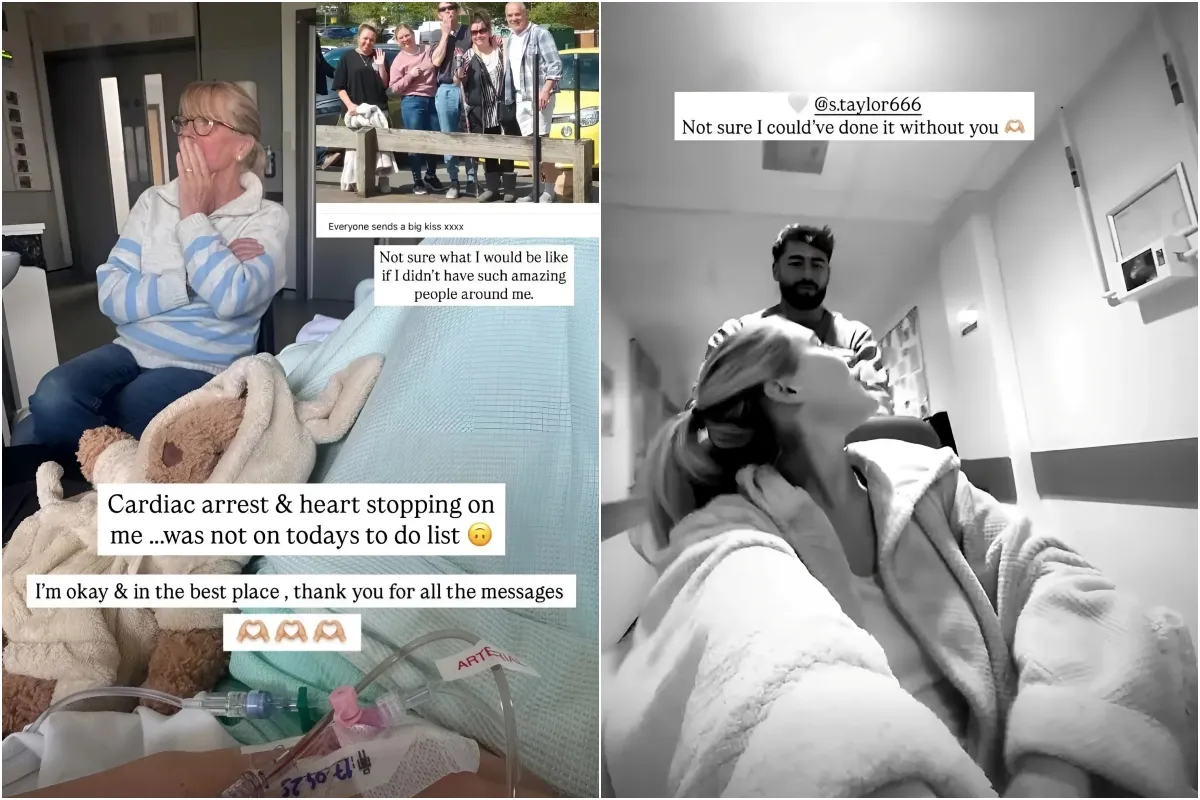 LOVE Island star Sam Taylor has been at his girlfriend's bedside after she suffered a terrifying heart attack. ngocc