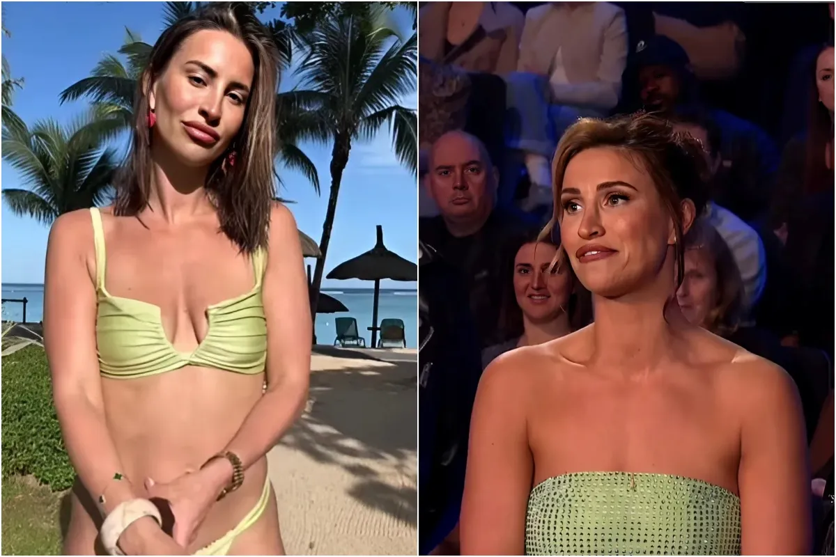 Ferne McCann showcases her toned physique in a green bikini on an Easter Maldives getaway as she declares 'she is grateful for her body' in defiant post ngocc