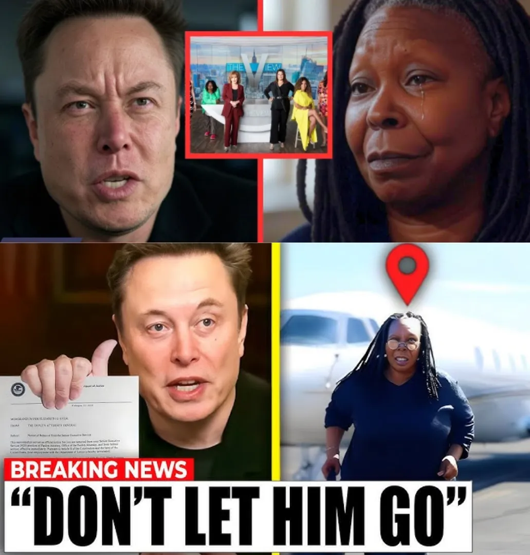 Whoopi Goldberg flees the country as the F.B.I. hunts her down following Elon Musk's lawsuit.