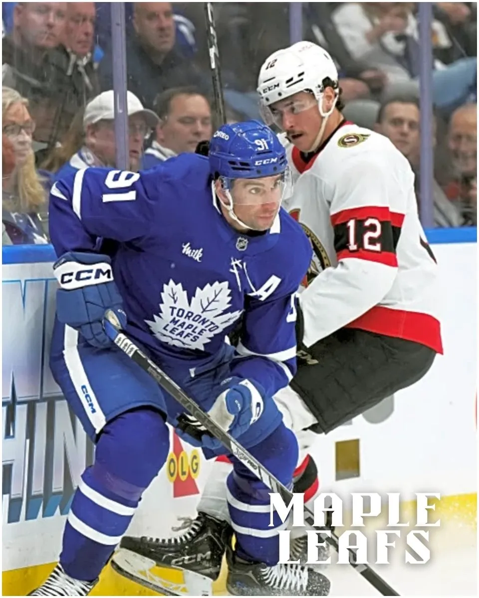 Maple Leafs Address Senators F Ridly Greig’s Hit on John Tavares