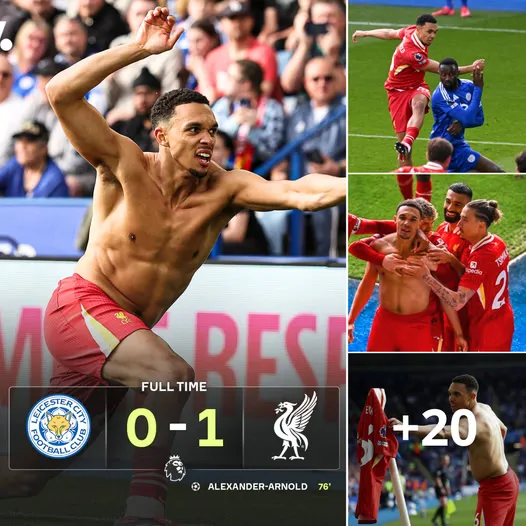 Trent Alexander-Arnold moves Reds just one win away from Premier League title after he comes off the bench to score the winner against Leicester