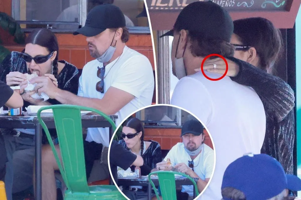 'Do they have good news?'  - Leonardo DiCaprio, 49, is getting close to model Vittoria Ceretti, 25, who is even wearing a diamond ring
