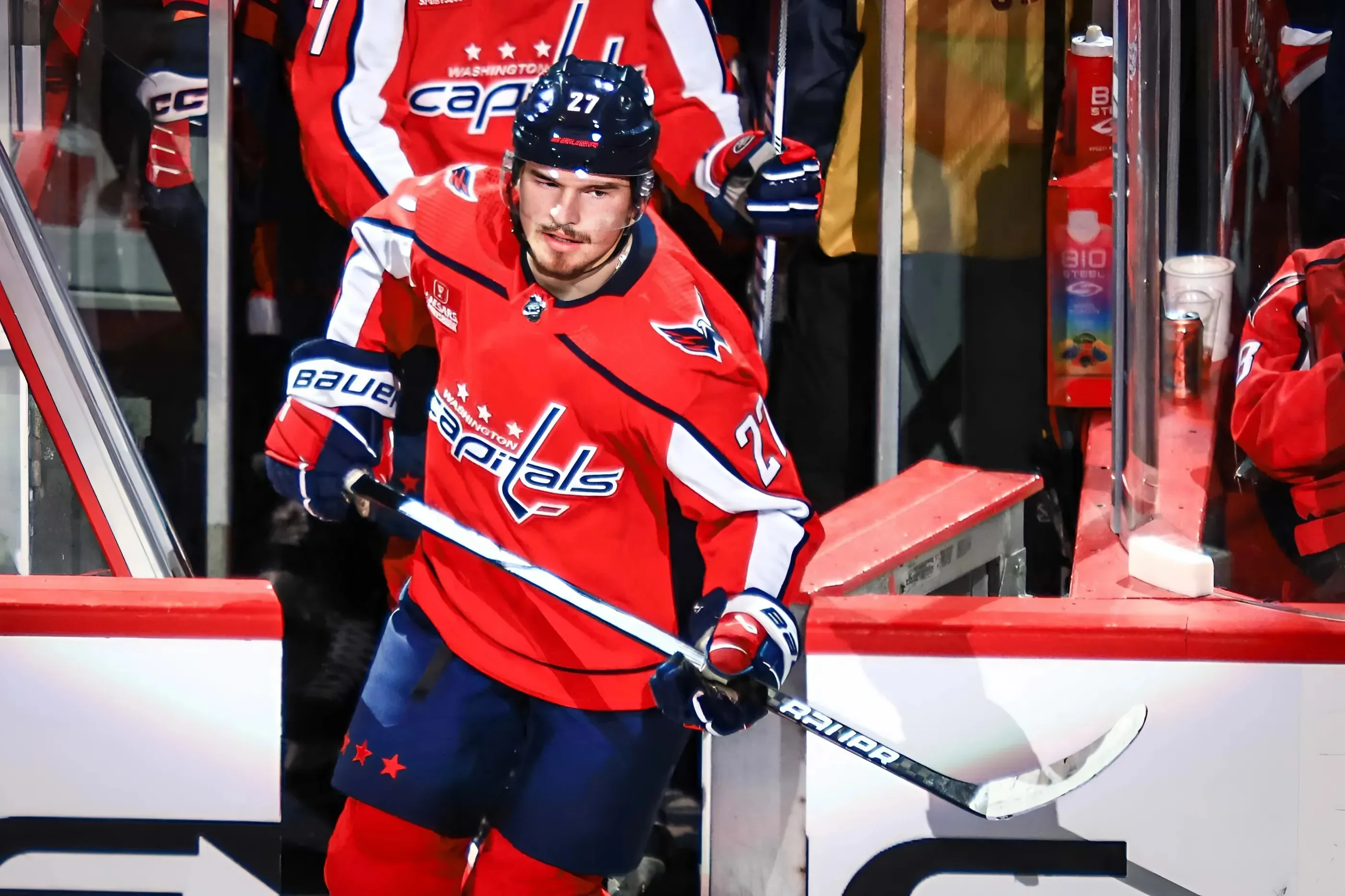 Two of Alex Alexeyev’s teeth found by Capitals Ice Crew during overtime intermission