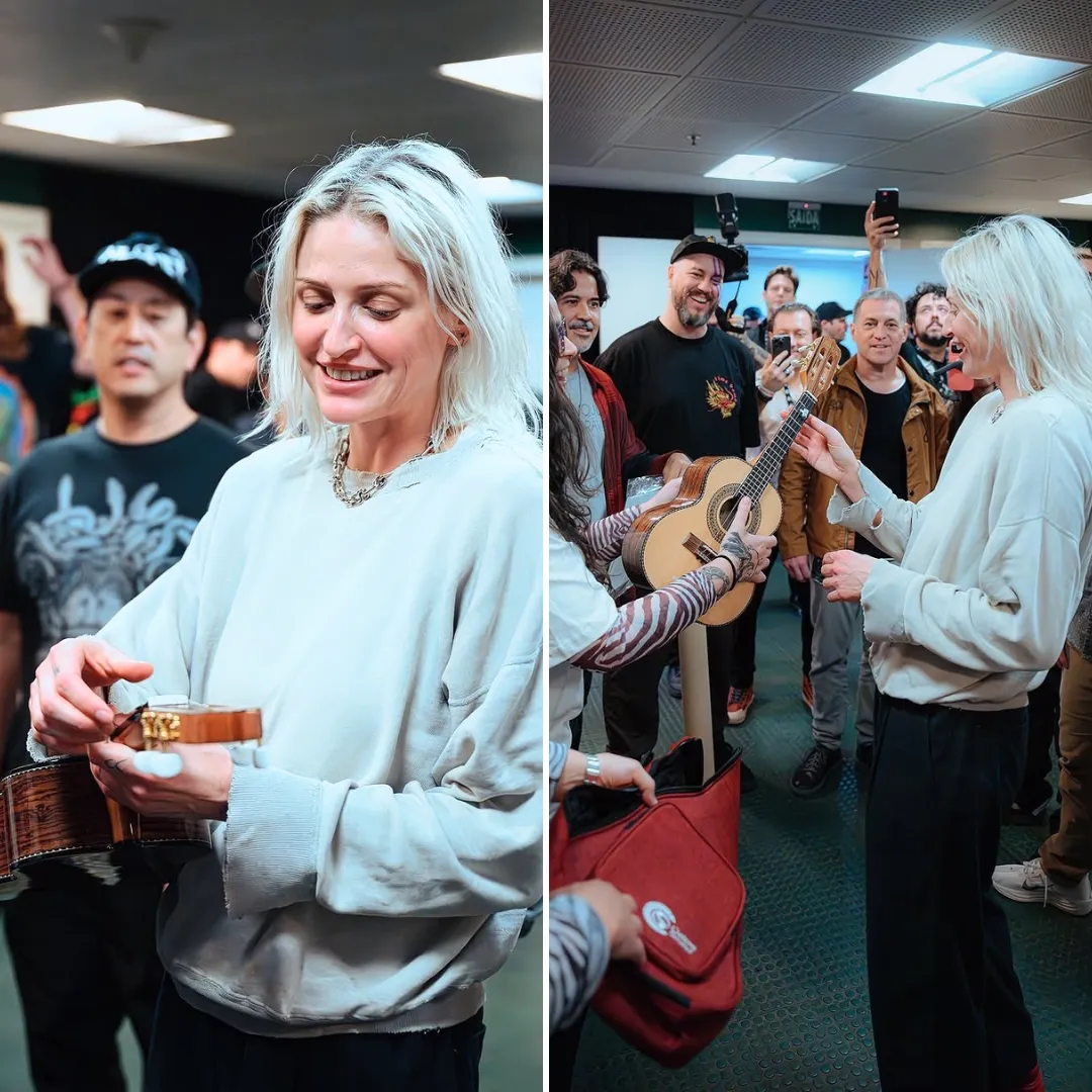 Emily Armstrong Receives Heartfelt Gift from Fan — A Custom Guitar That Left Her Speechless