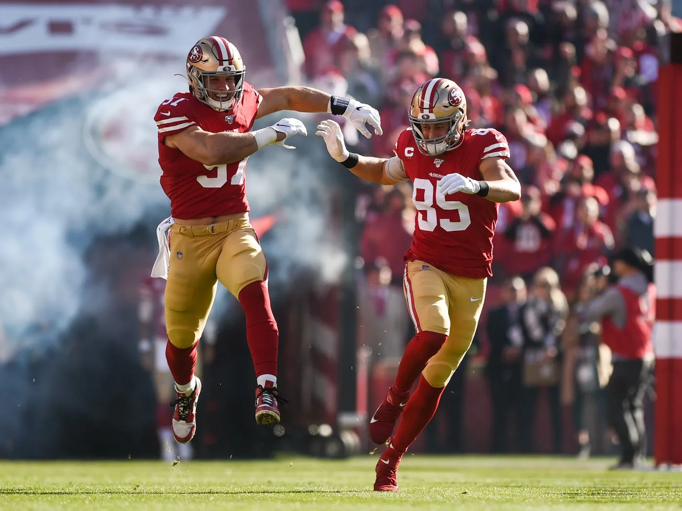 George Kittle Responds to 49ers' Nick Bosa Post With 5 Words