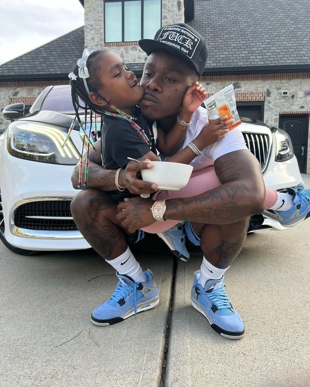 DaBaby and His Daughter Enjoy Breakfast Beside the Maybach — A Morning Full of Love and Luxury