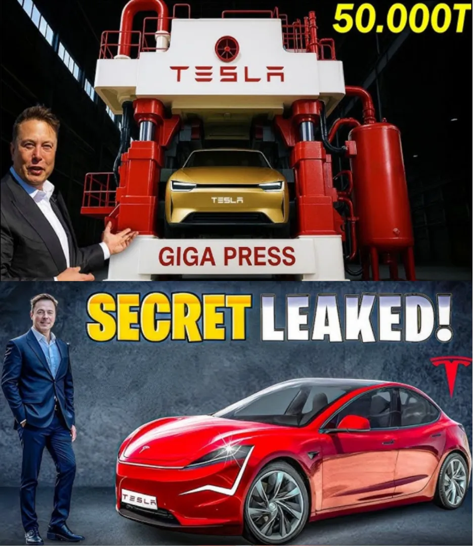 Elon Musk SH0CKED 50,000T Tesla Giga Press Machine Produce 5 NEW Tesla Model 2 At ONCE! HOW?