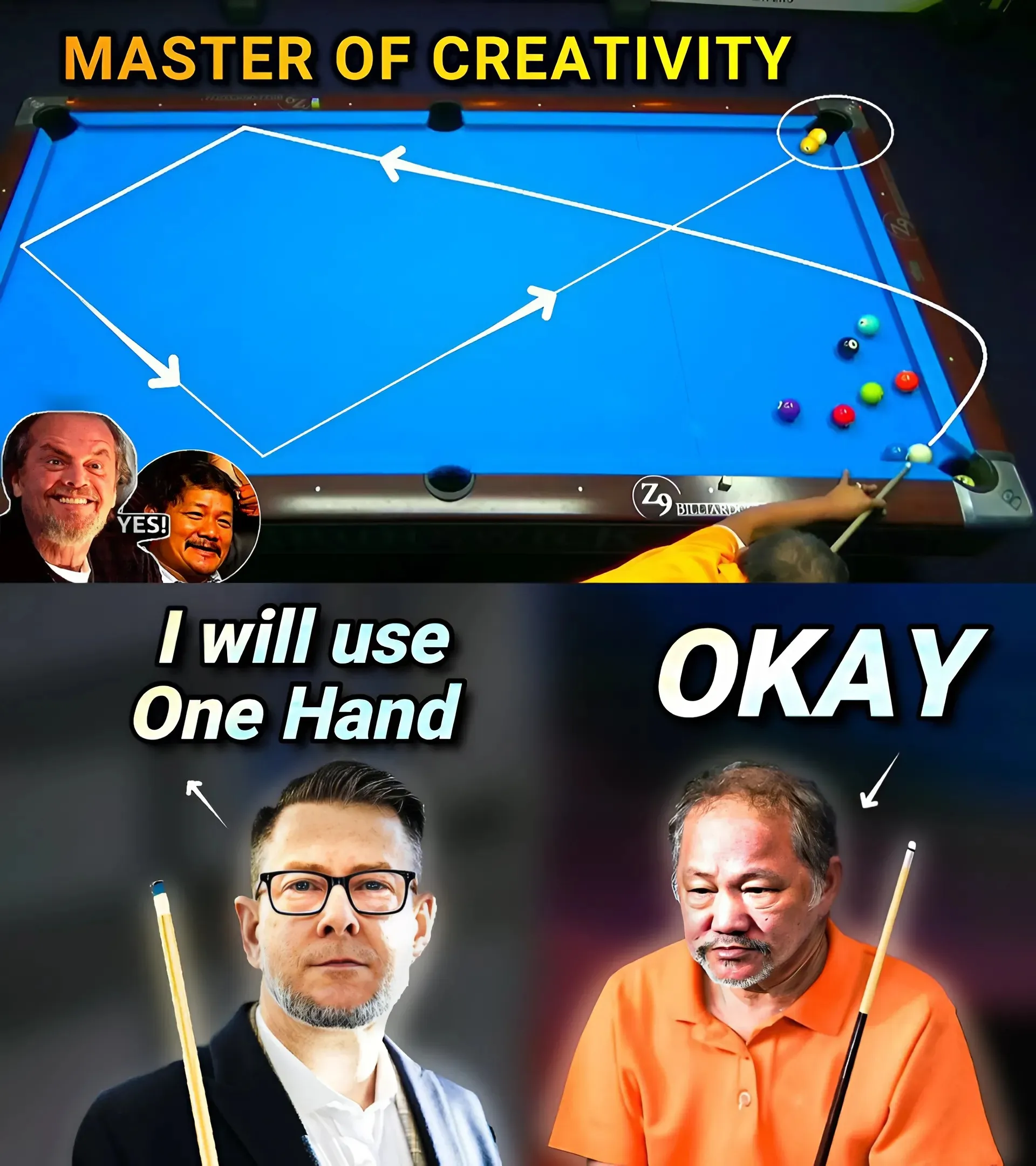 Overconfident, young player surprised by real lesson from living legend Efren Reyes!