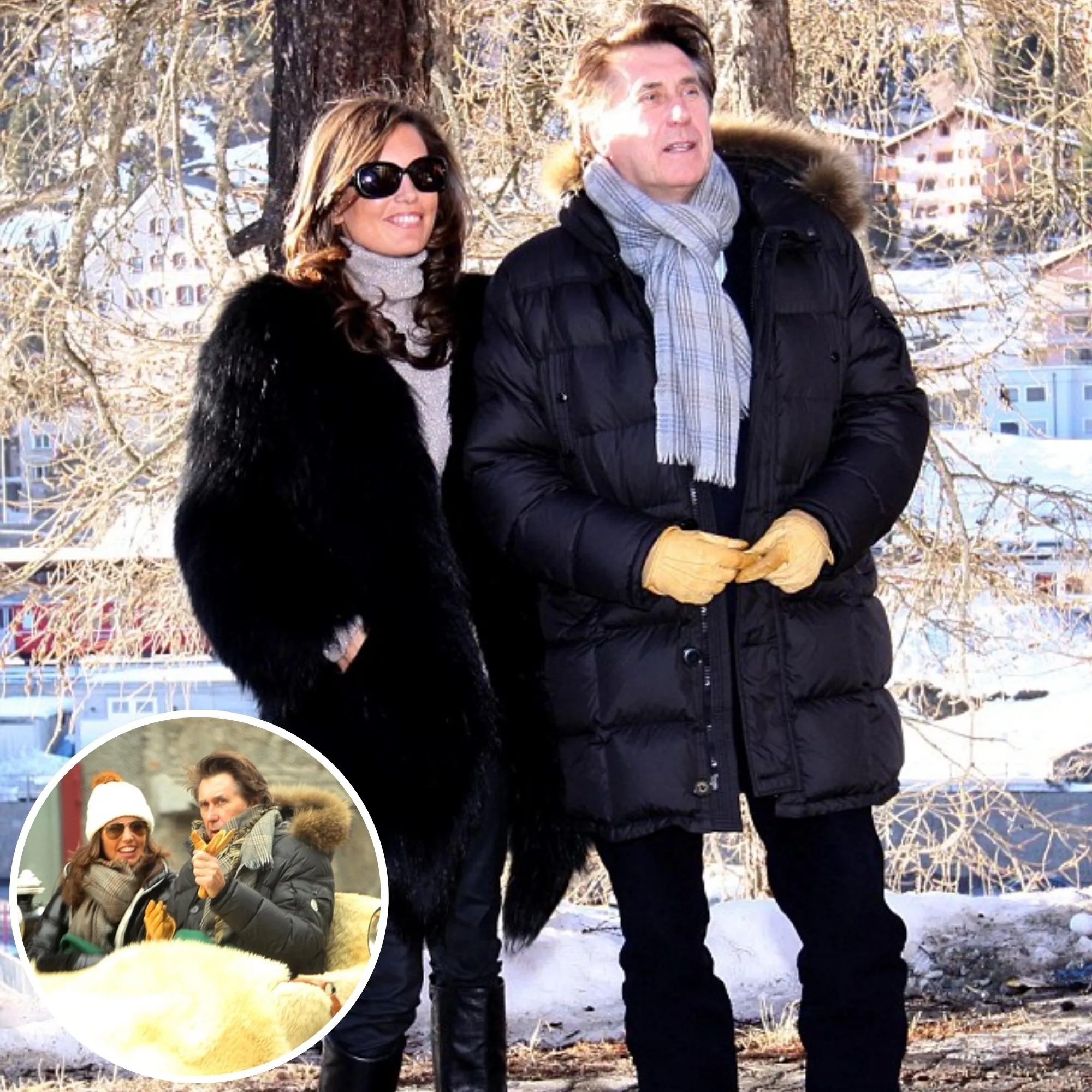 Bryan Ferry, 78, and wife Amanda, 29, were in love during their honeymoon on a romantic ski trip in St. Moritz