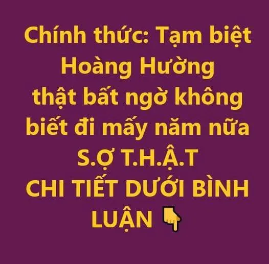 Chính thức: T::ạm biệt Hoàng Hường
