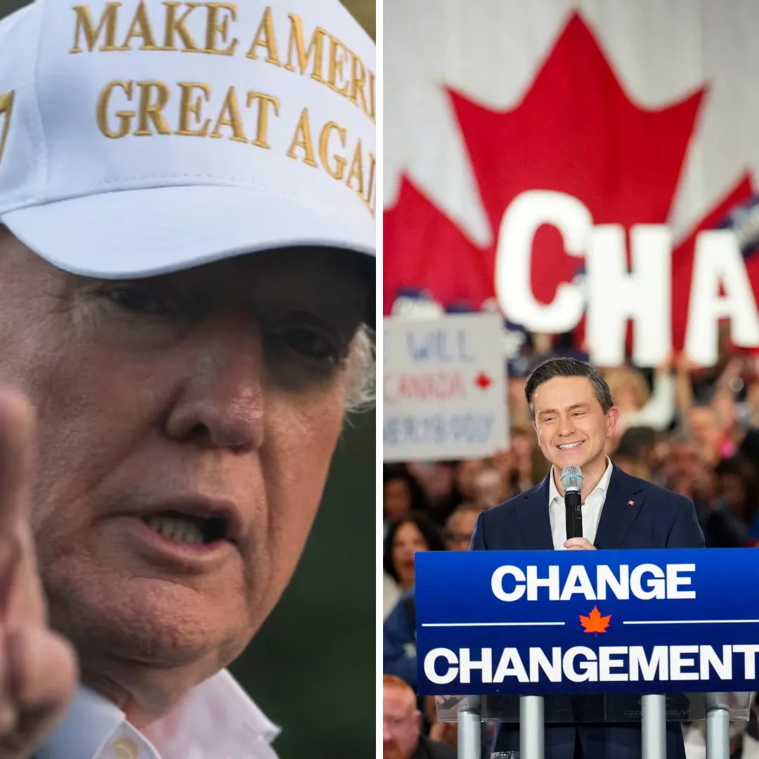 Trump Sparks Uproar in Canada by Suggesting Canadians Vote for Him as Poilievre Pushes Back