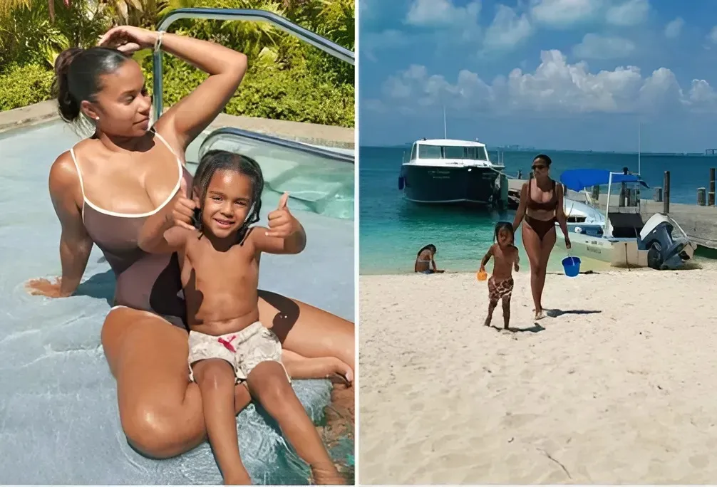 Teen Mom Cheyenne Floyd nearly busts out of low-cut swimsuit at the pool on Cancun family getaway...