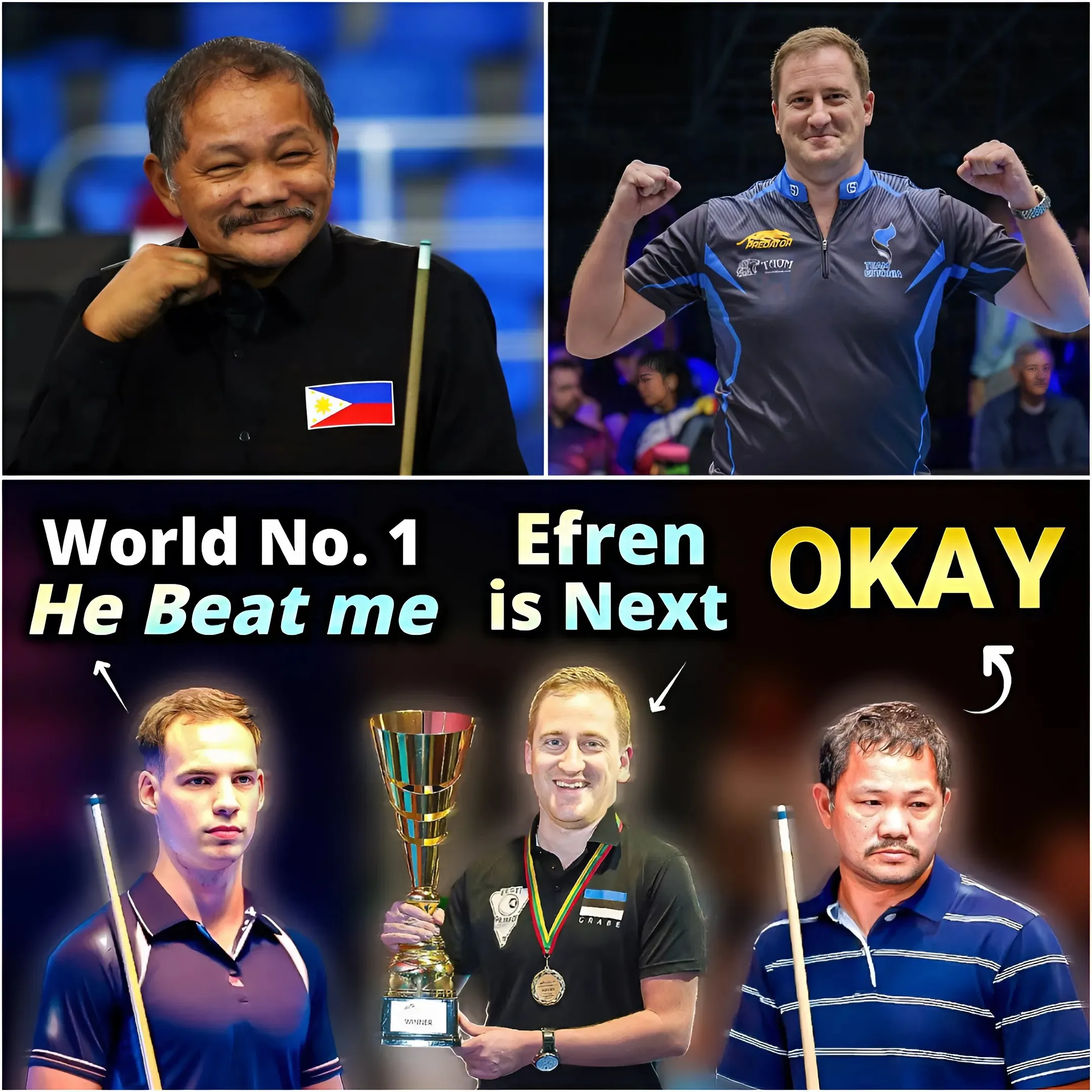 Billiards Saint Efren Reyes Faces World Shocker: Dennis Grabe – The Man Who Defeated Joshua Filler!