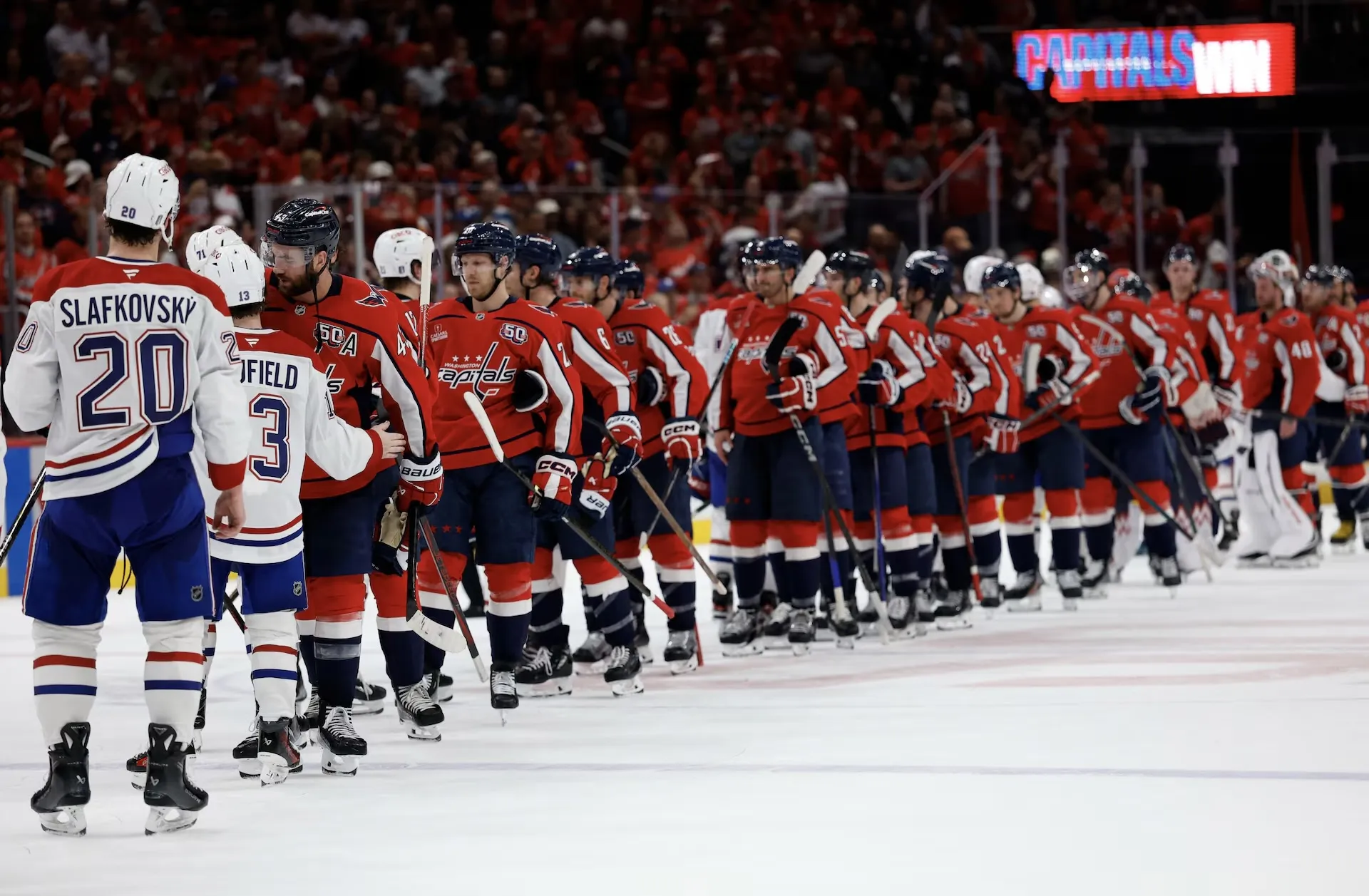 Tom Wilson takes ‘cheap’ dig at Canadiens after Capitals' first-round series win in Game 5