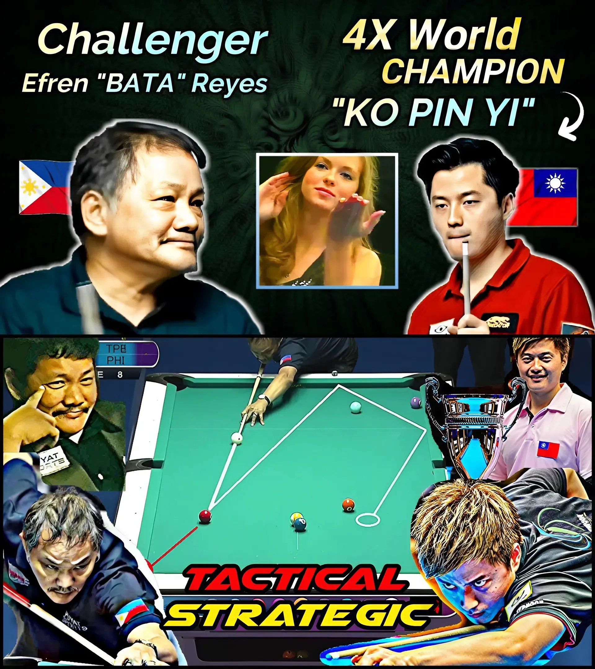 Shaking Up the Billiards World! Ko Pin Yi Challenges Legend Efren Reyes in a Tense Match!