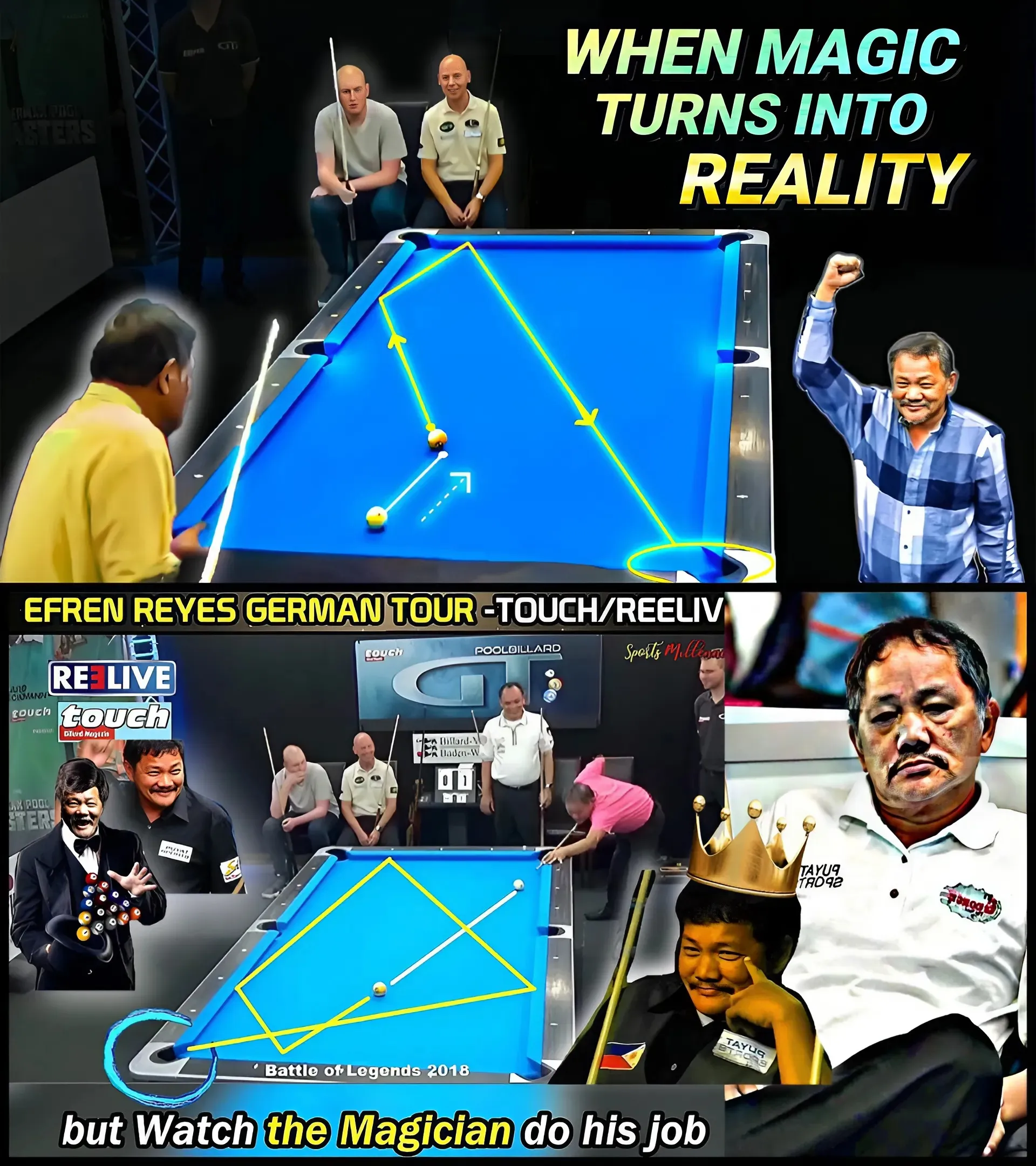 Earthquake In Germany! Efren Reyes Silences Germans With Magical Performance!