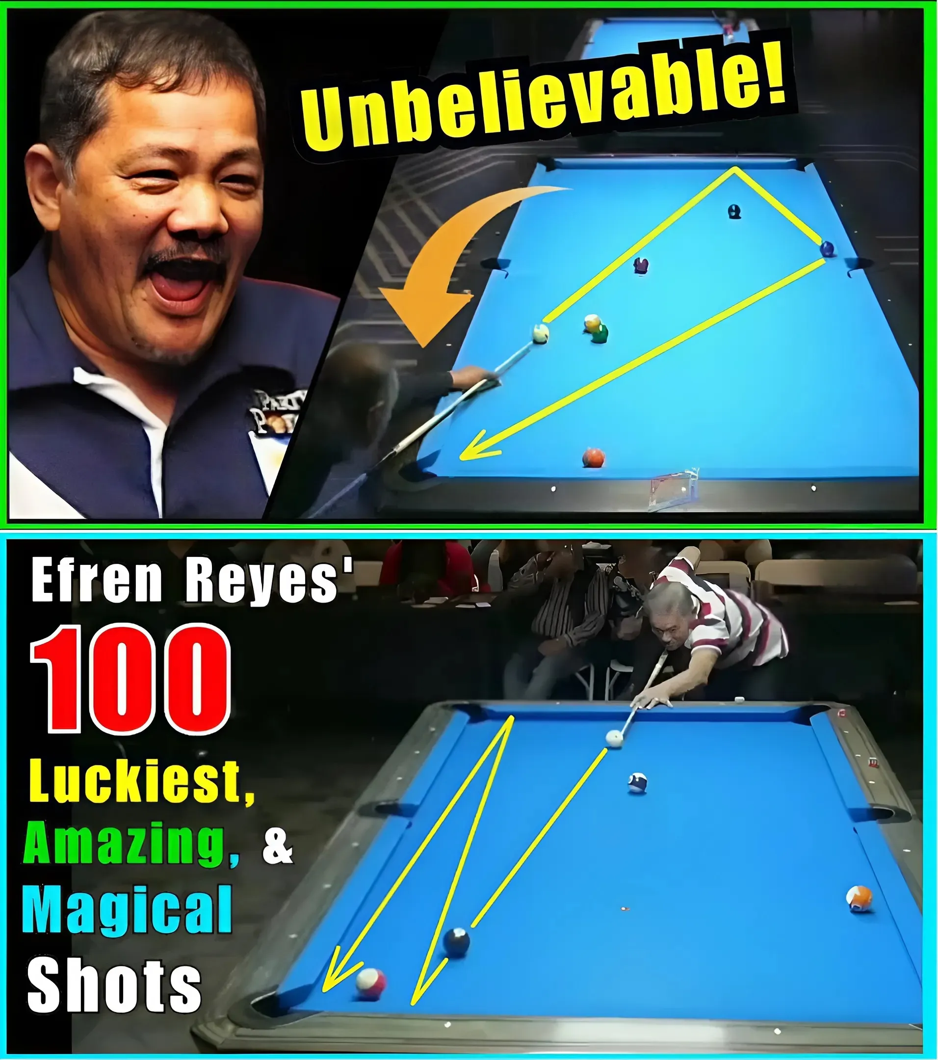 100 MAGIC STRIKES OF EFREN REYES – THE MOMENT THAT SHOCKED THE WORLD!