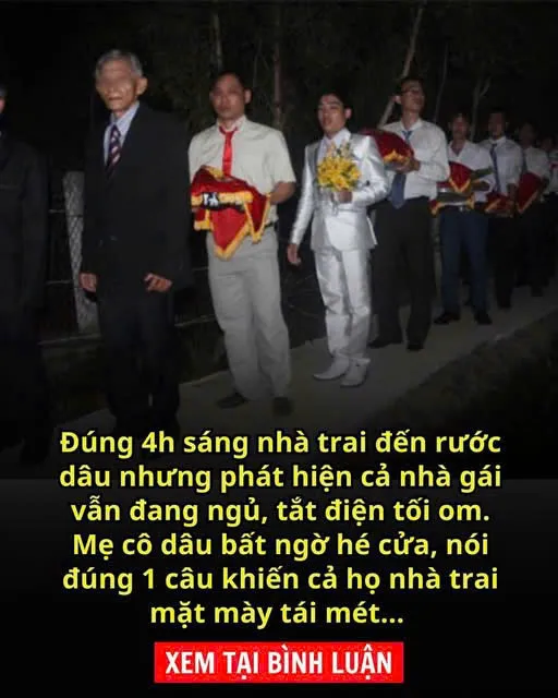 Đúng 4h sáng nhà trai đến rướcdâu nhưng cả nhà gái vẫn đang ngủ, tắtđiện tối om