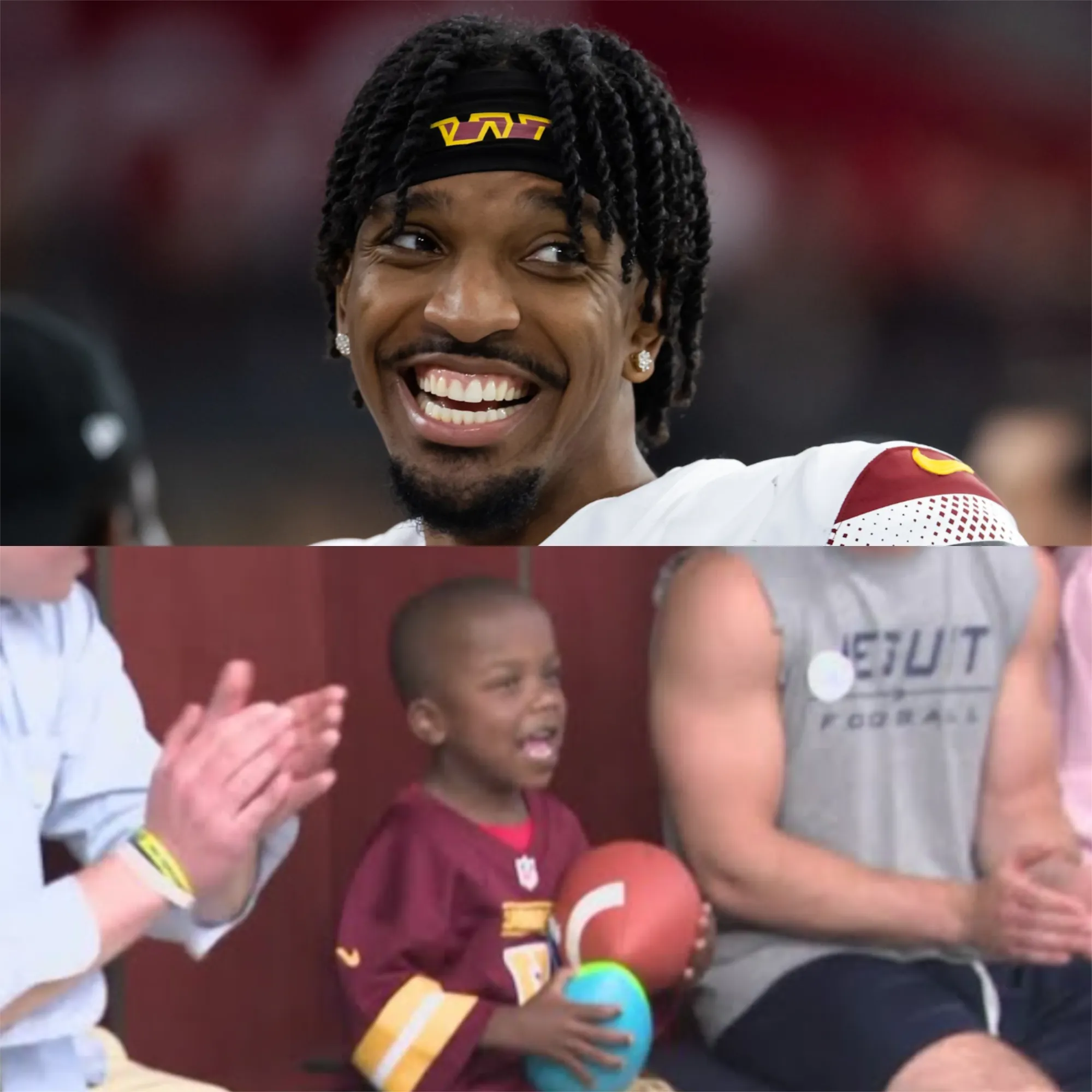 COMMANDERS STAR QB JAYDEN DANIELS MELTS HEARTS OFF THE FIELD