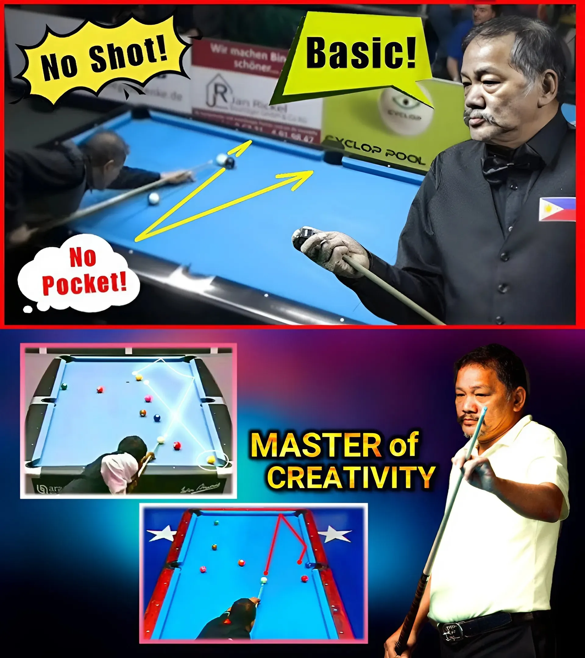 Unstoppable! Efren Reyes Trusts Only Himself and Destroys All with 99.9% Shot Rate!