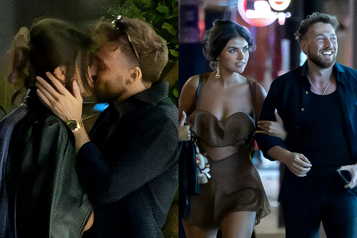 Sam Thompson and Samie Elishi CONFIRM dating rumours as they’re pictured sharing a steamy kiss on night out with pals liennhi