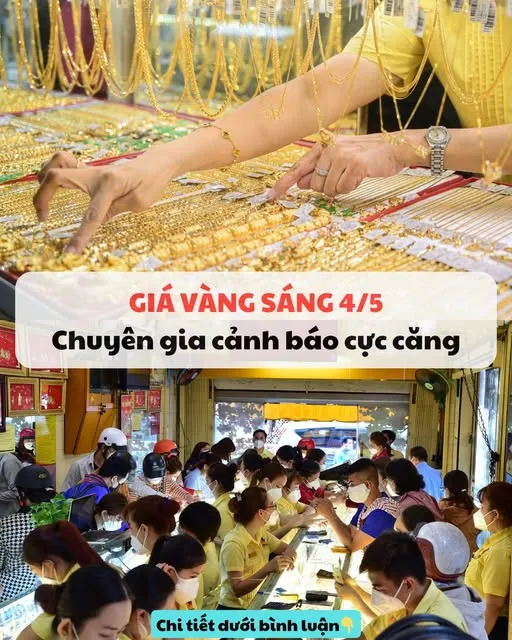Giá vàng sáng nay 4/5: Vàng liên tiếp mất đỉnh, chuyên gia lên tiếng cả:nh b:áo cực căng cho tuần kế tiếp Giá vàng sáng nay 4/5: Vàng liên tiếp mất đỉnh, chuyên gia lên tiếng cả:nh b:áo cực căng cho tuần kế tiếp