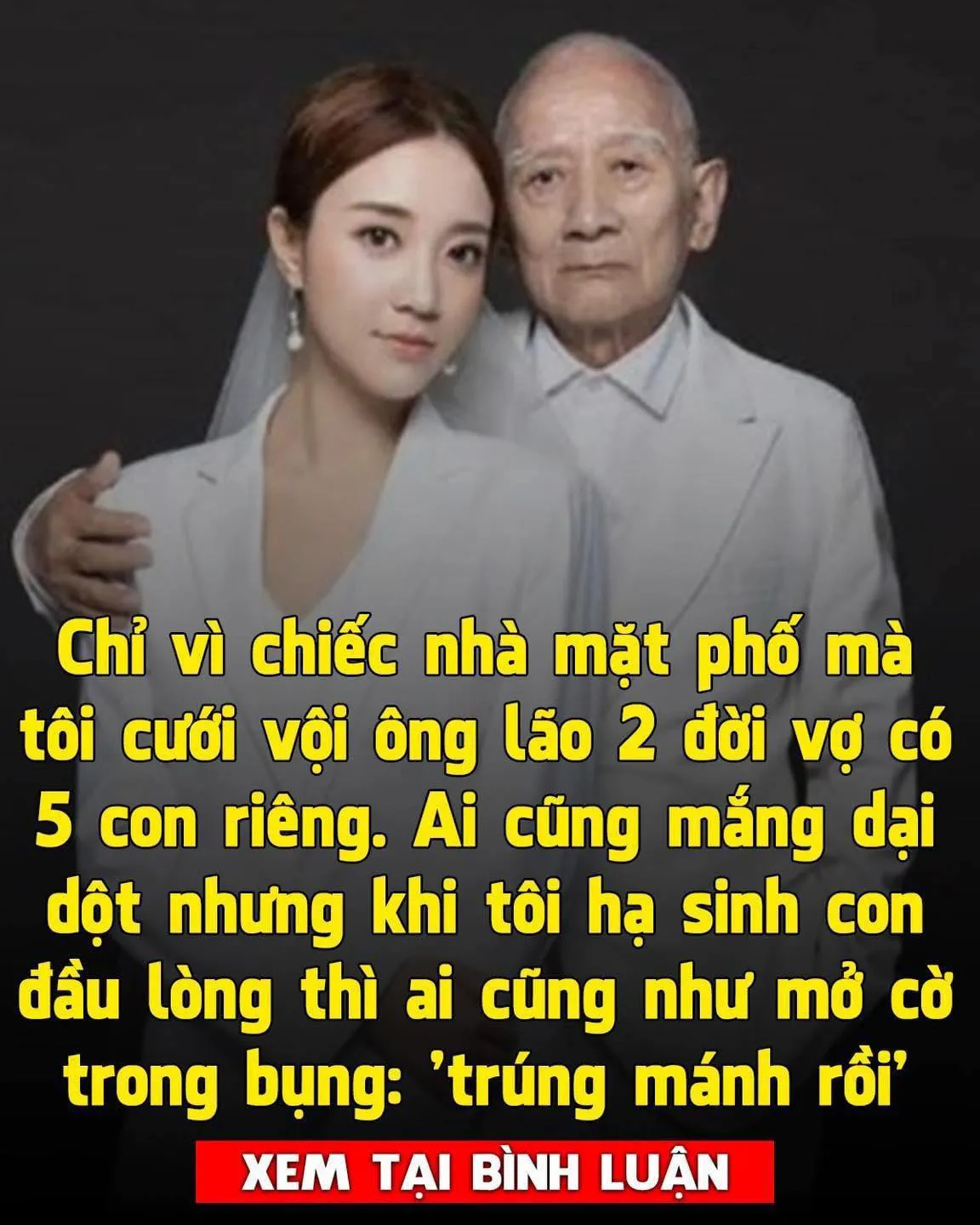 18 tuổi cưới ông lão 2 đời vợ, 5 con riêng, 4 năm sau cô gái đón thêm tin mừng