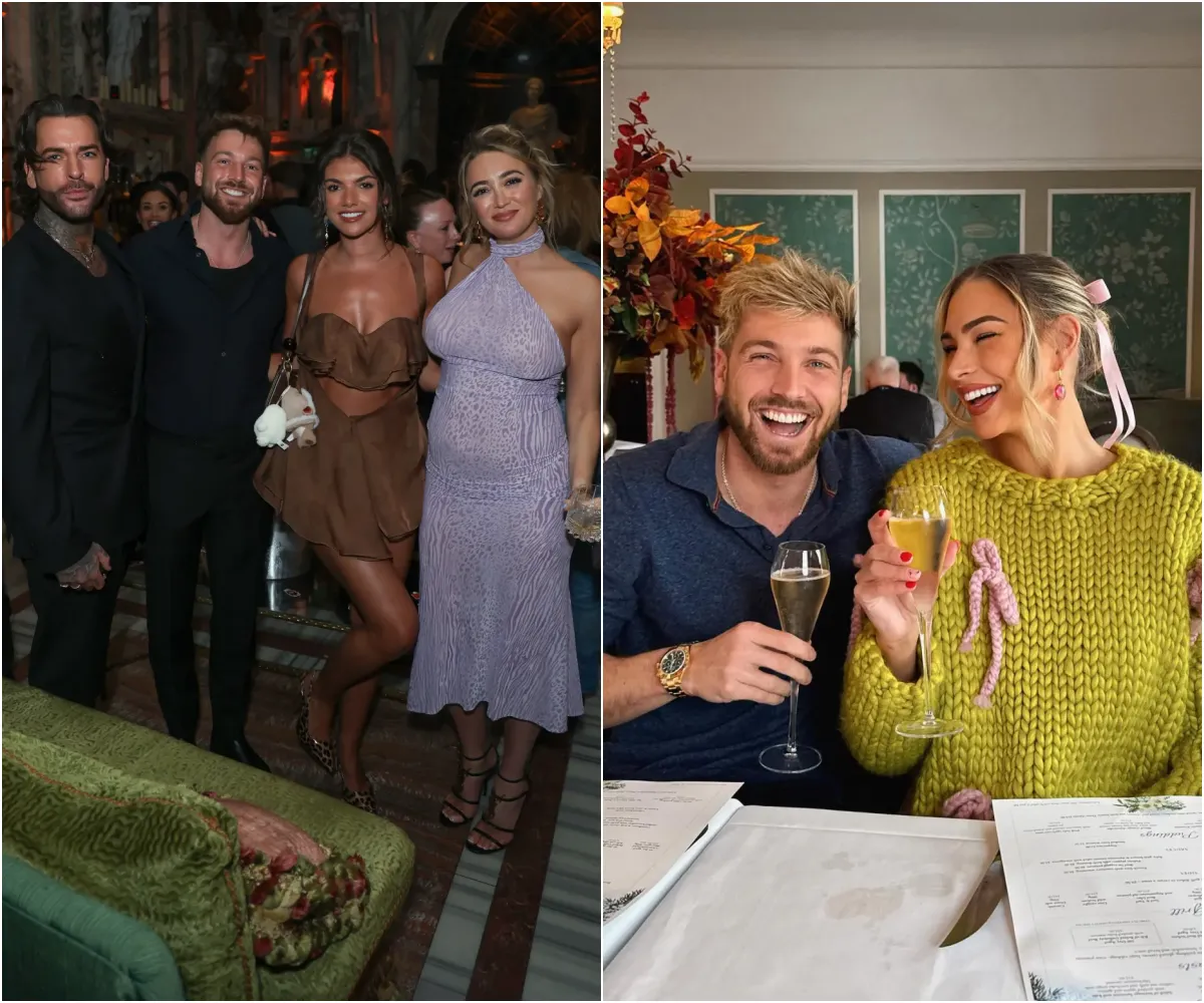 Sam Thompson and Samie Elishi cosy up in first photo together amid dating rumours at Olivia Attwood’s glam bash - suong