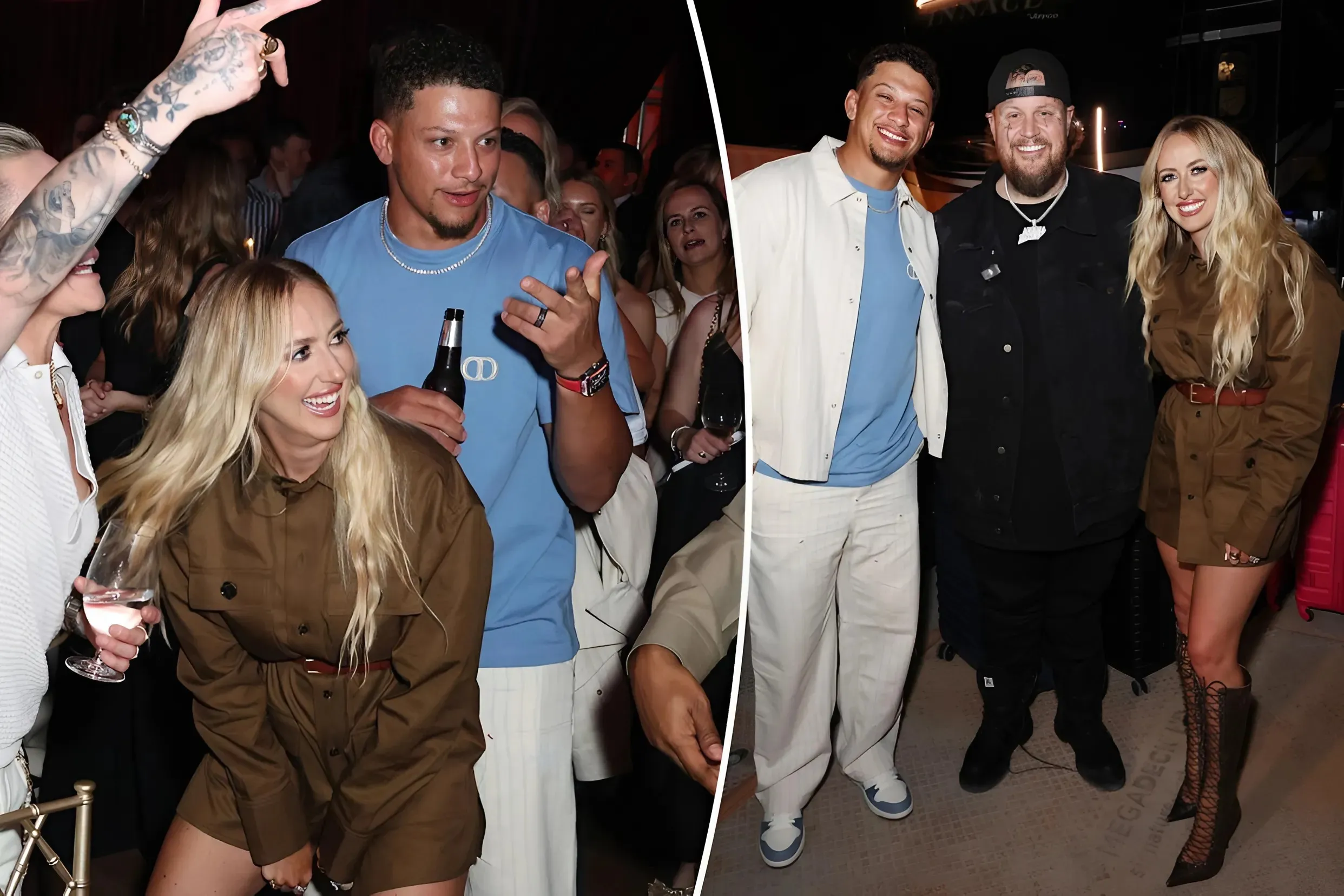 Patrick Mahomes and wife Brittany have fun date night at ritzy Carbone Beach party for F1 Miami Grand Prix