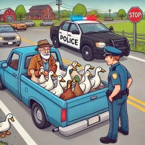 F. JOKE OF THE DAY: A policeman pulls over an old man driving a pickup truck