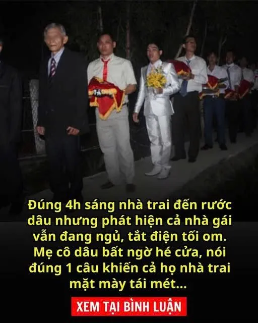 Đúng 4h sáng nhà trai đến rướcdâu nhưng cả nhà gái vẫn đang ngủ, tắtđiện tối om