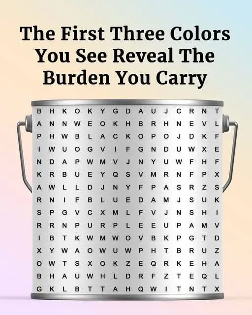 The First Three Colors You See Reveal The Burden You Carry