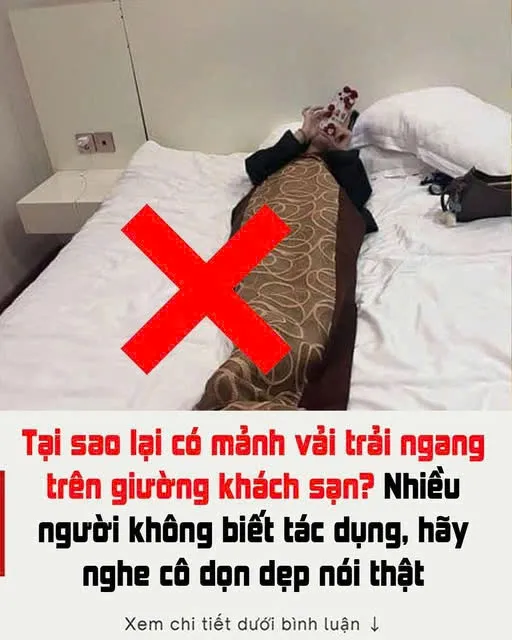 Miếng vải trải ngang giường khách sạn có công dụng gì?
