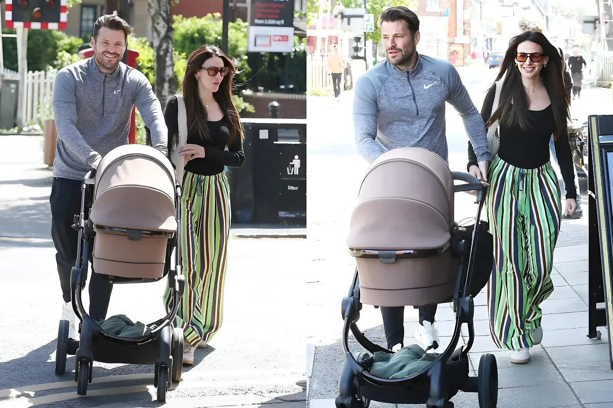 Michelle Keegan and Mark Wright put on a loved-up display as they enjoy family outing in Cheshire with baby daughter Palma liennhi