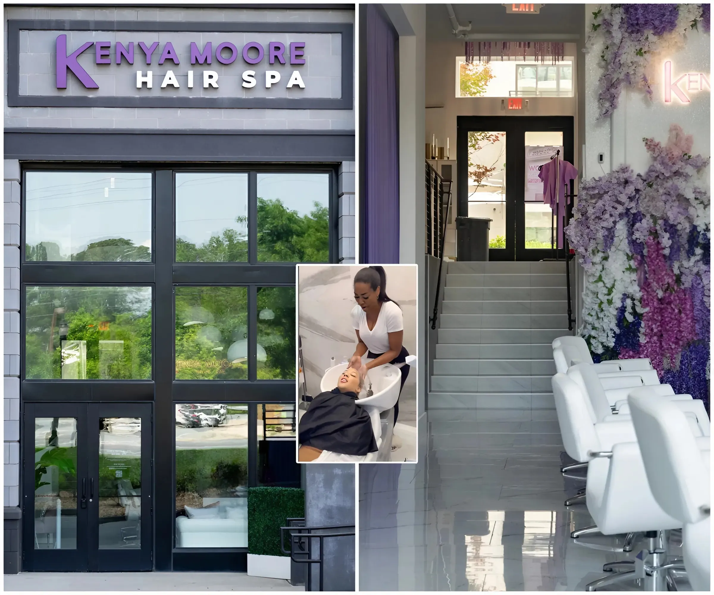 RHOA star Kenya Moore’s Hair Spa in Atlanta appears abandoned with no stylists or clients after she’s fired from show