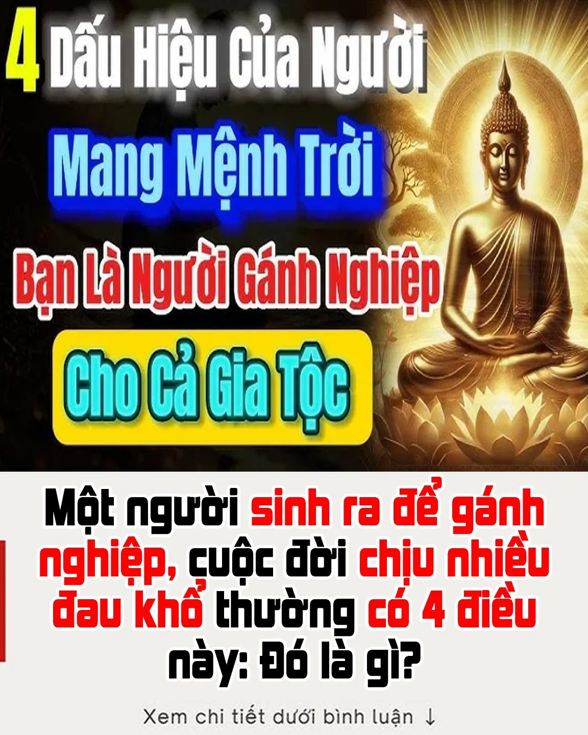 Một người sinh ra để gánh nghiệp, cuộc đời chịu nhiều đau khổ thường có 4 điều này: Đó là gì?