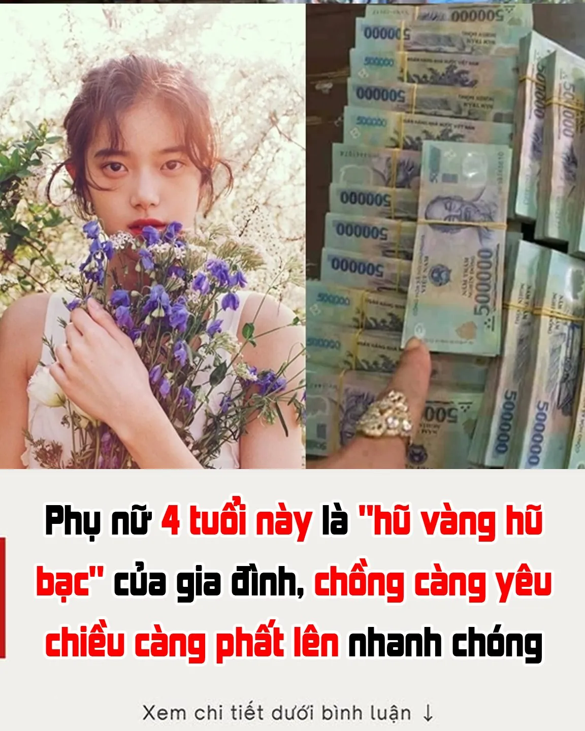 Phụ nữ 4 tuổi này là "h ũ vàng h ũ bạ c" của gia đình, chồn g cà ng yêu chiều càng p h ất lên nh anh ch óng