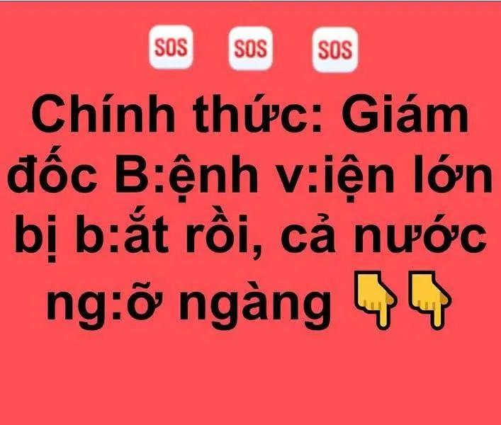 Chính thức: Giám đốc B:.ệnh v:.iện lớn bị b:.ắ:.t